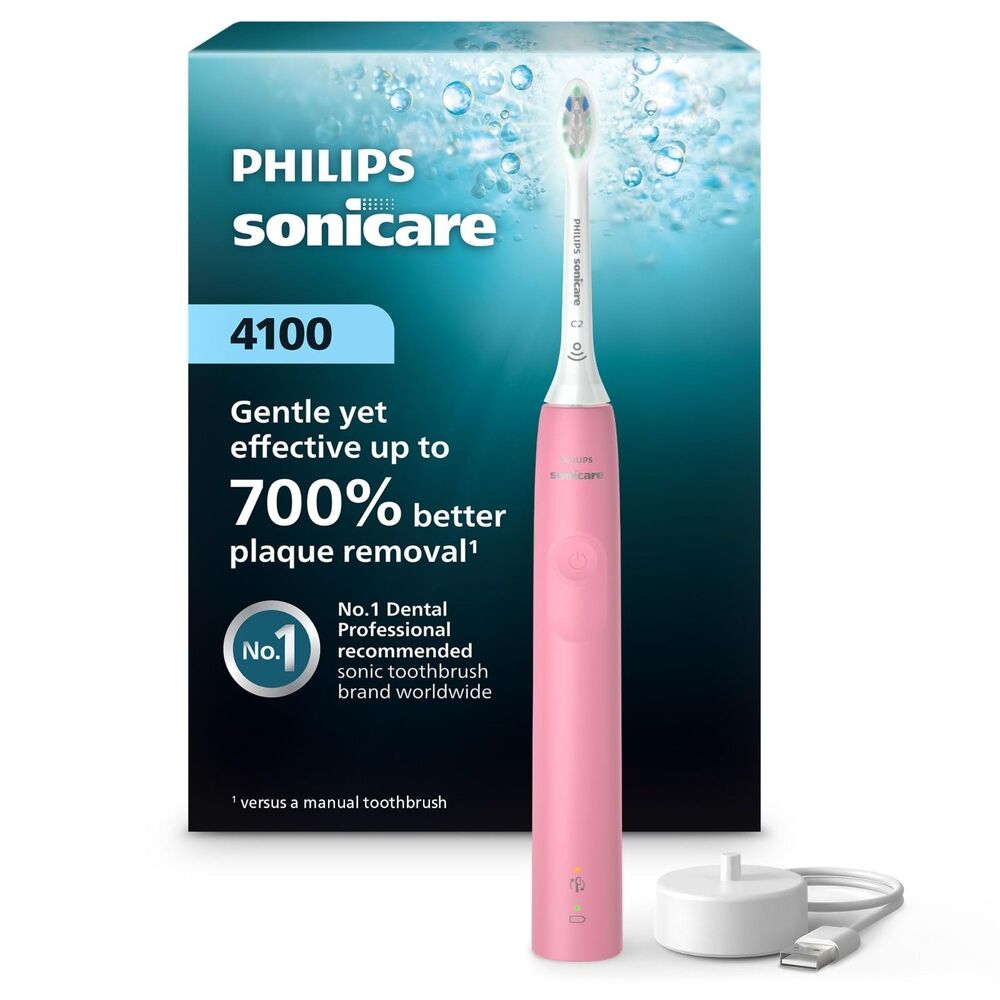 Philips Sonicare 4100 Sonic Electric Toothbrush HX3681/26 Deep Pink NEW Sealed